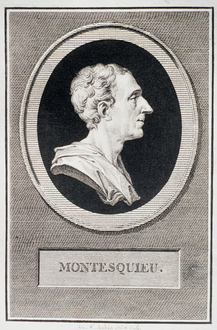 Charles Louis de Secondat, Barone di Montesquieu (1689-1755) da Augustin de Saint-Aubin