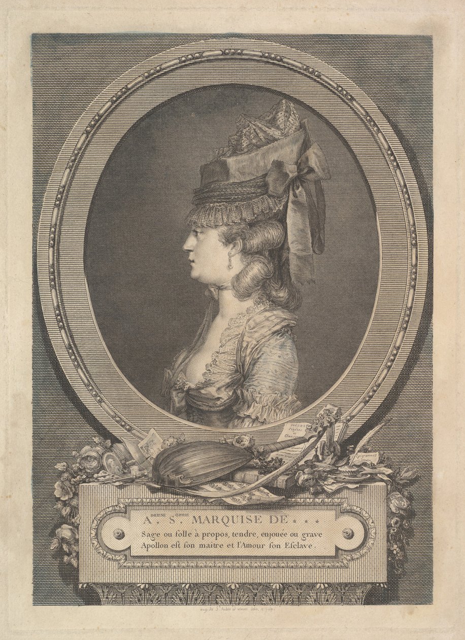 Ritratto di Adrienne-Sophie Marchesa di ***, 1779 da Augustin de Saint Aubin