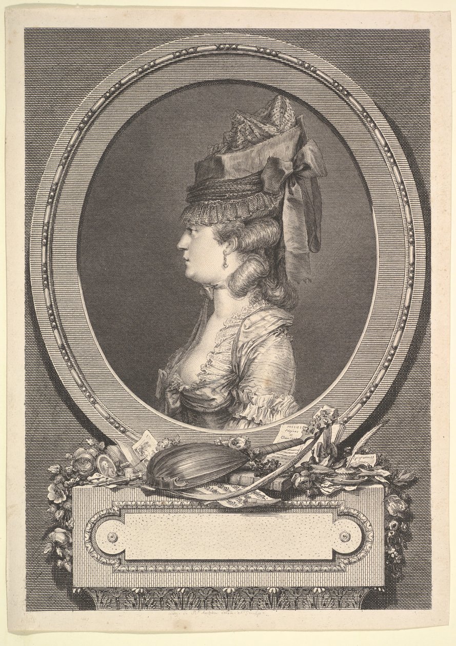 Ritratto di Adrienne-Sophie Marchesa di ***, 1779 da Augustin de Saint Aubin