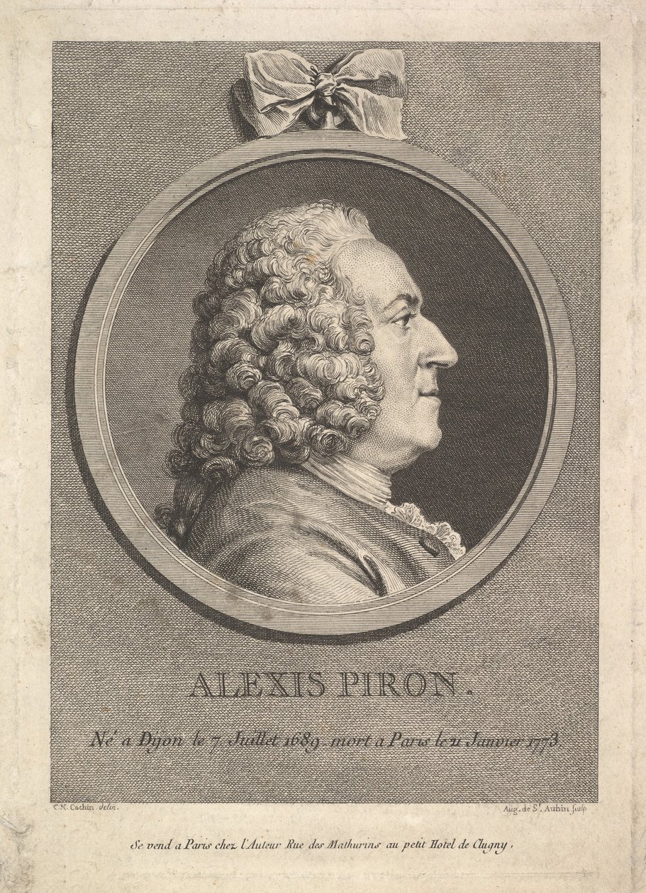 Ritratto di Alexis Piron da Augustin de Saint Aubin