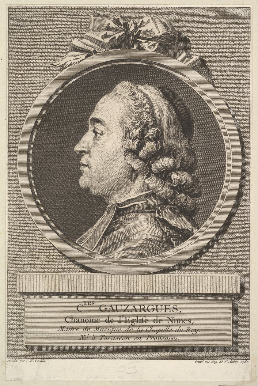 Ritratto di Charles Gauzargues, 1767 da Augustin de Saint Aubin
