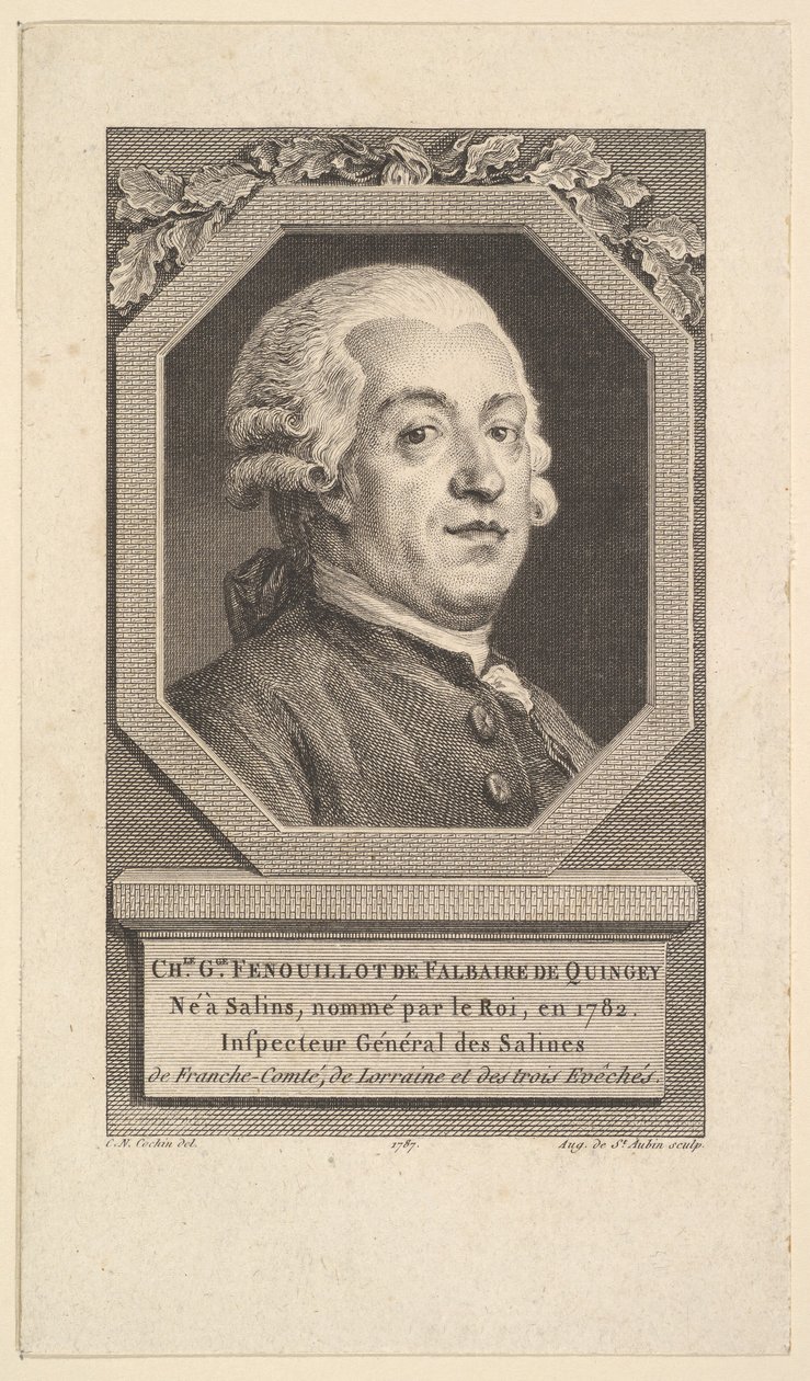 Ritratto di Charles George Fenouillot de Falbaire de Quingey da Augustin de Saint Aubin