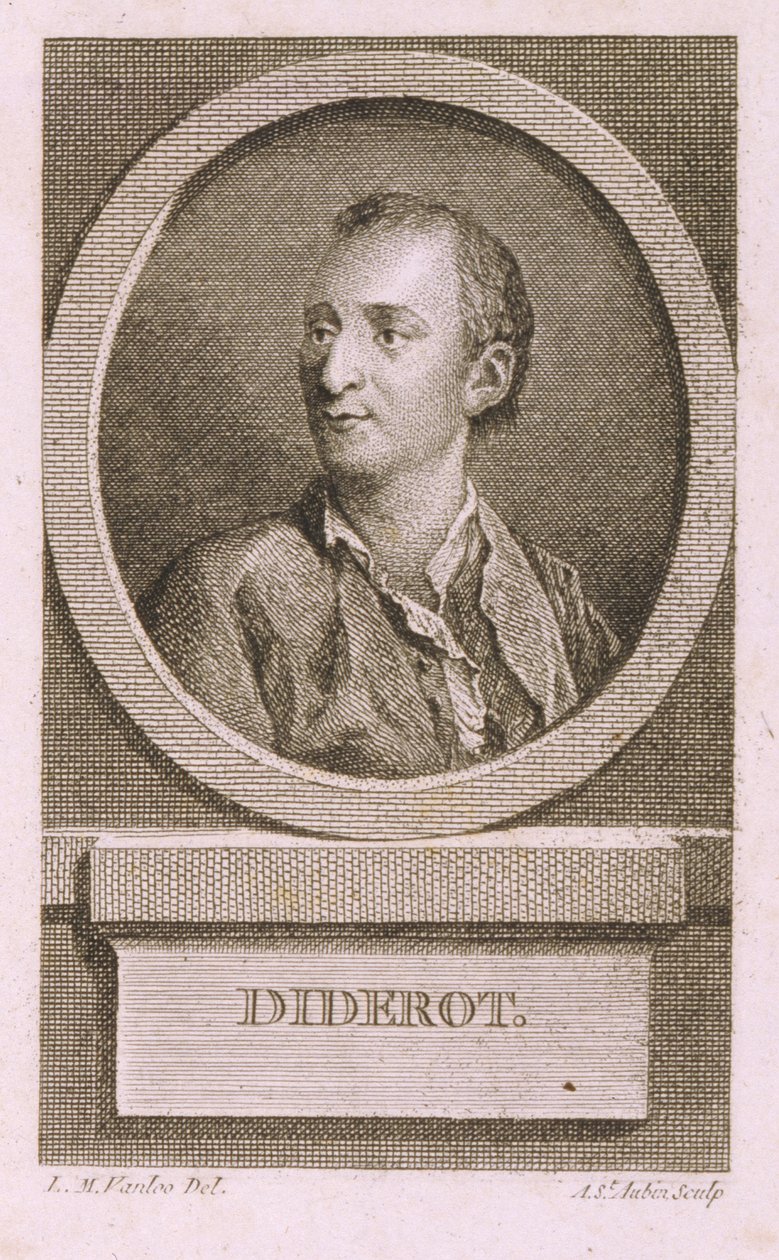 Ritratto di Denis Diderot, 1713-1784 da Augustin de Saint Aubin