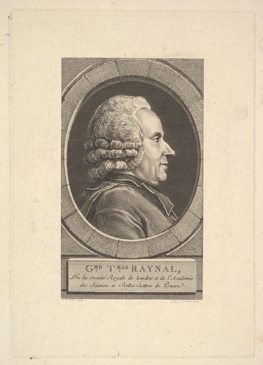 Ritratto di Guillaume-Thomas Raynal, 1773 da Augustin de Saint Aubin