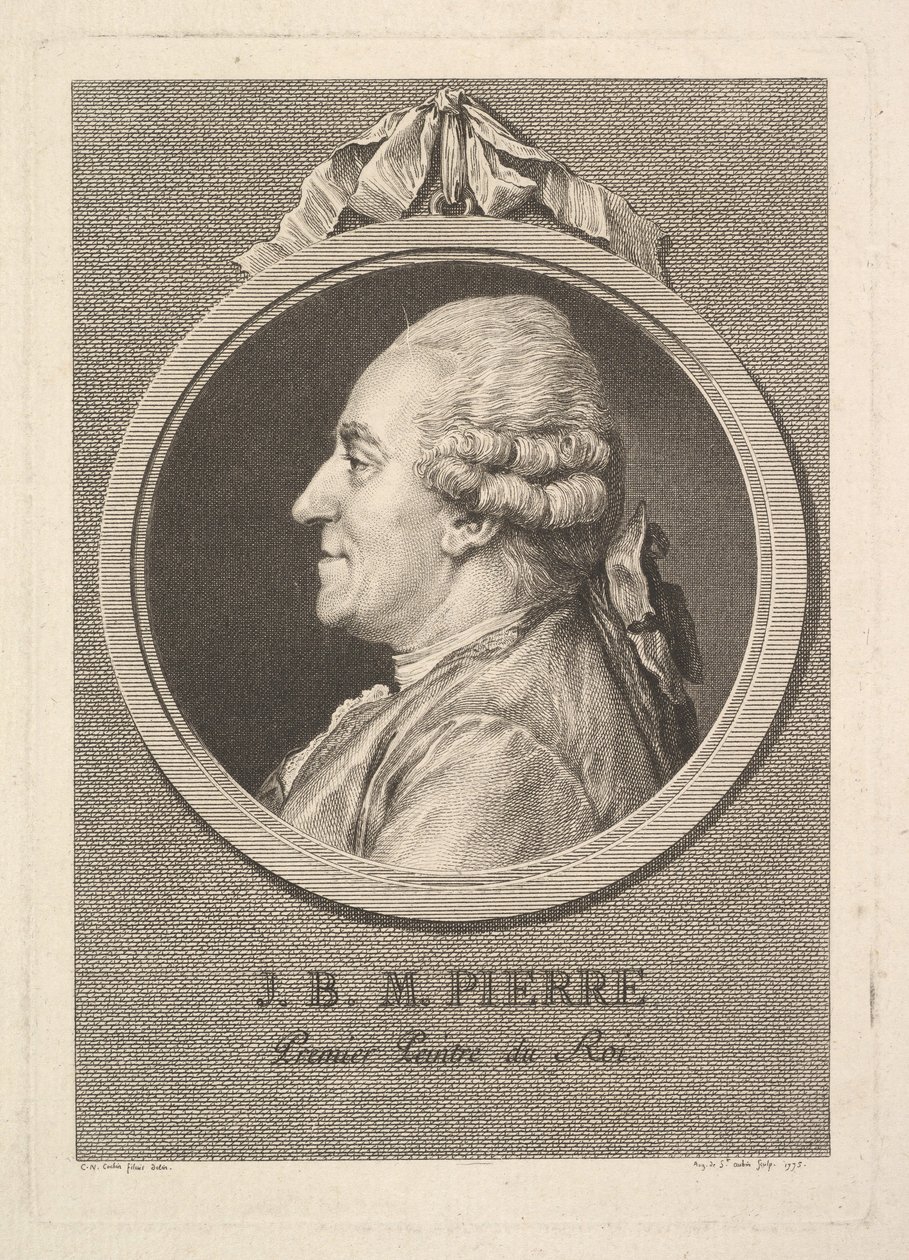 Ritratto di Jean-Baptiste-Marie Pierre da Augustin de Saint Aubin