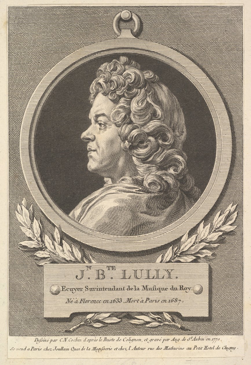 Ritratto di Jean-Baptiste Lully da Augustin de Saint Aubin