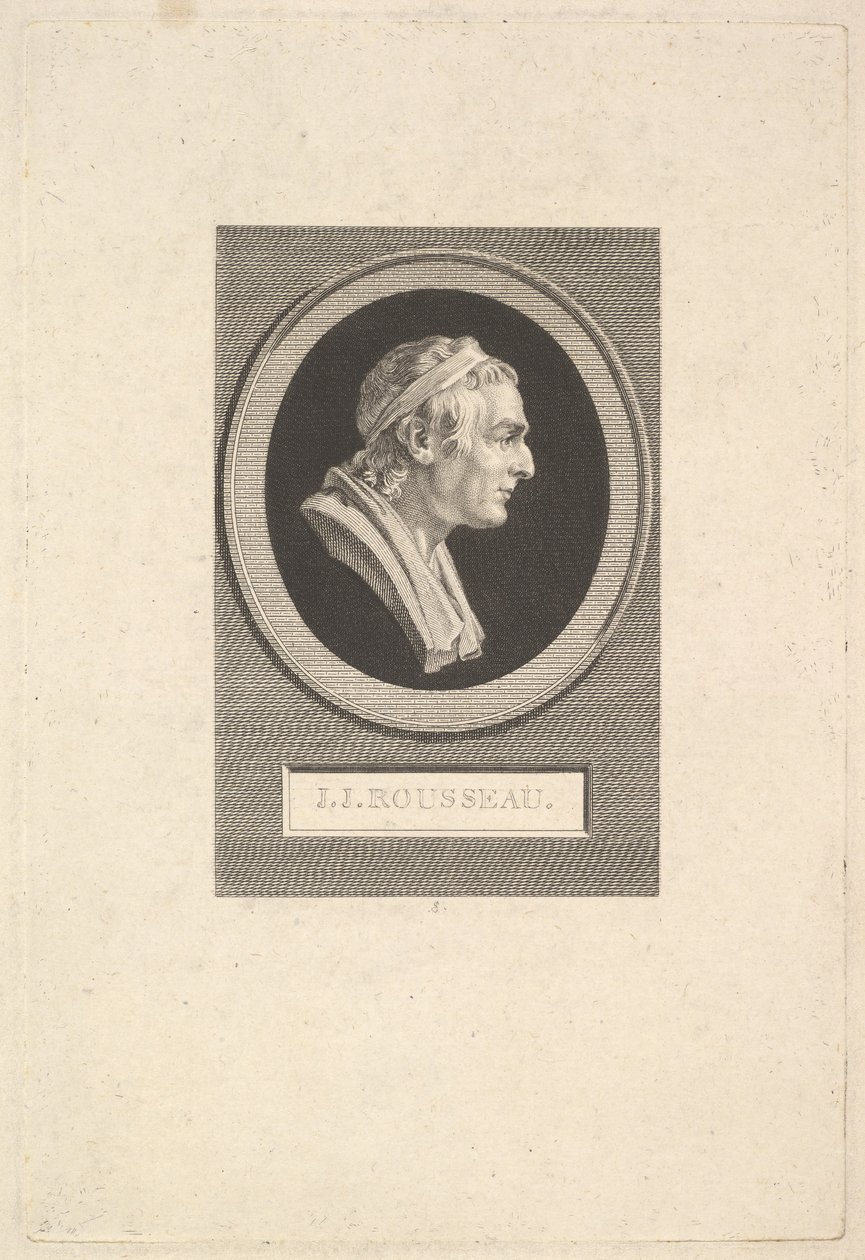 Ritratto di Jean-Jacques Rousseau, 1801 da Augustin de Saint Aubin