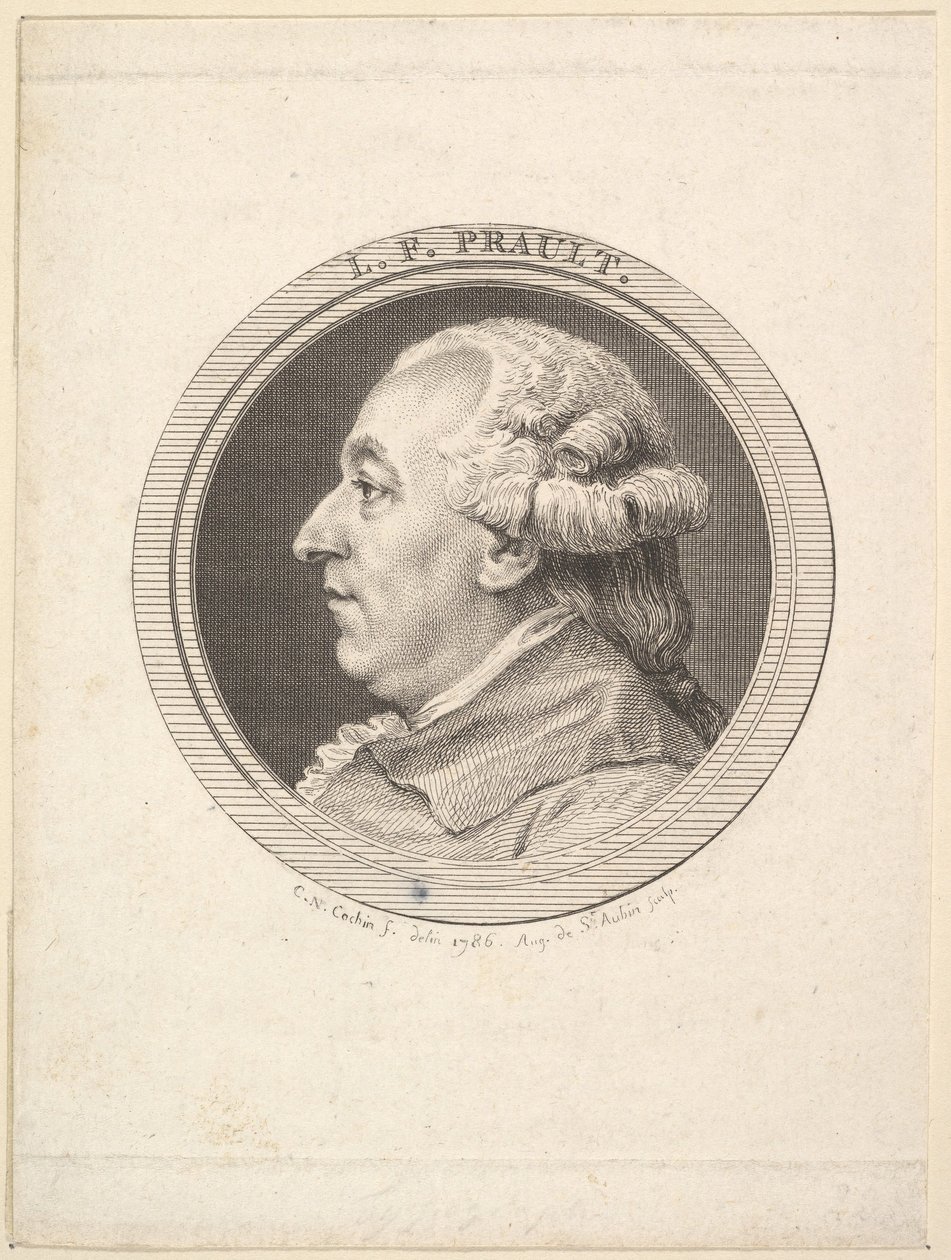 Ritratto di L. F. Prault, 1787 da Augustin de Saint Aubin