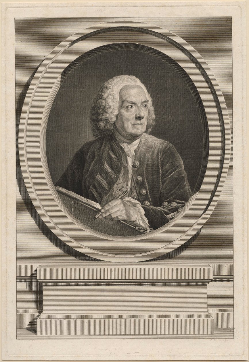 Ritratto di Louis de Silvestre da Augustin de Saint Aubin