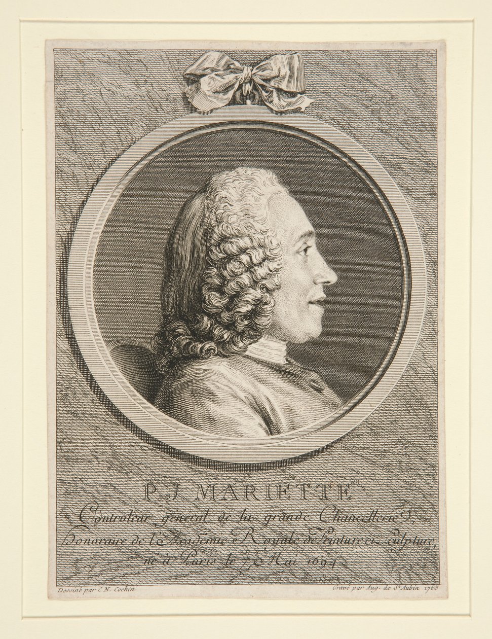 Ritratto di P.J. Mariette da Augustin de Saint-Aubin