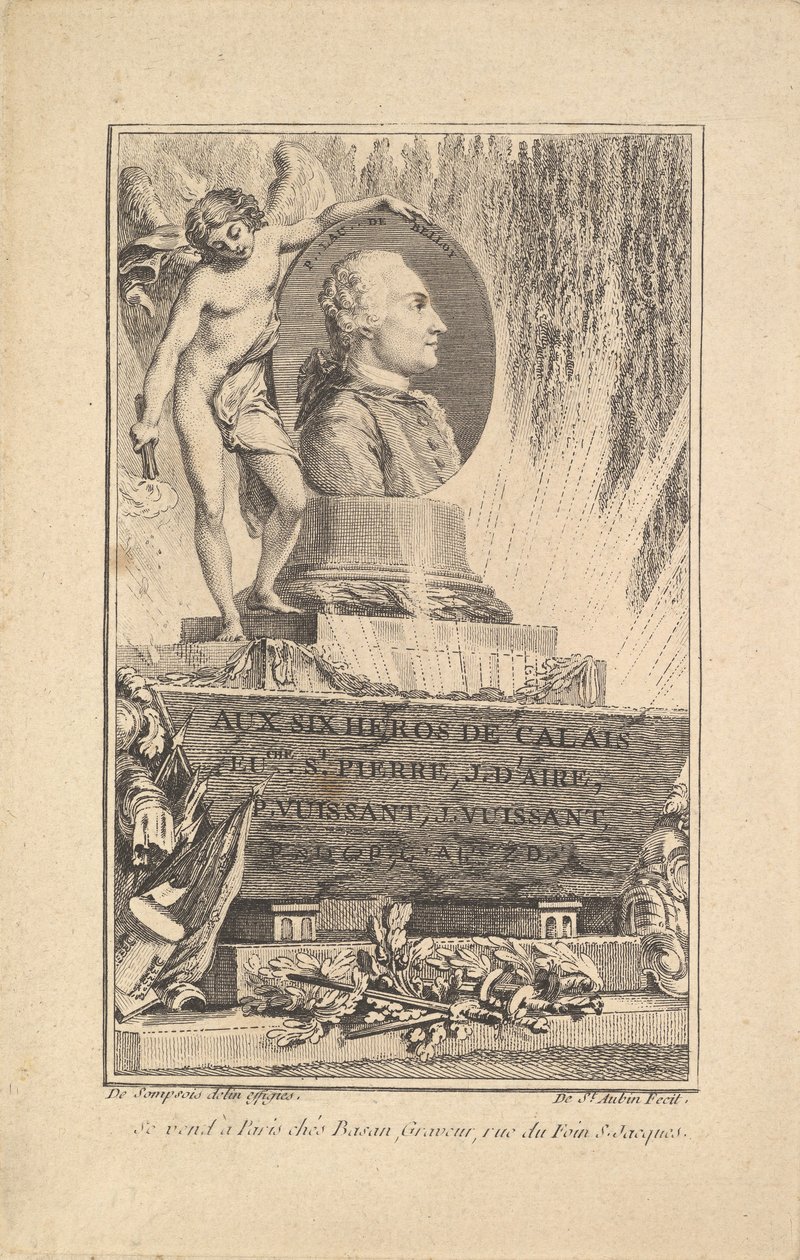 Ritratto di Pierre Laurent de Belloy, ca. 1765 da Augustin de Saint Aubin