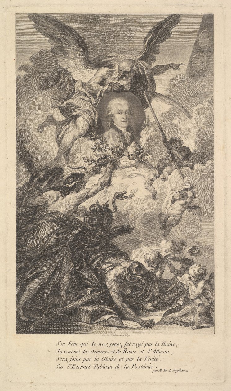 Ritratto di Simon-Nicolas-Henri Linguet, 1780 da Augustin de Saint Aubin