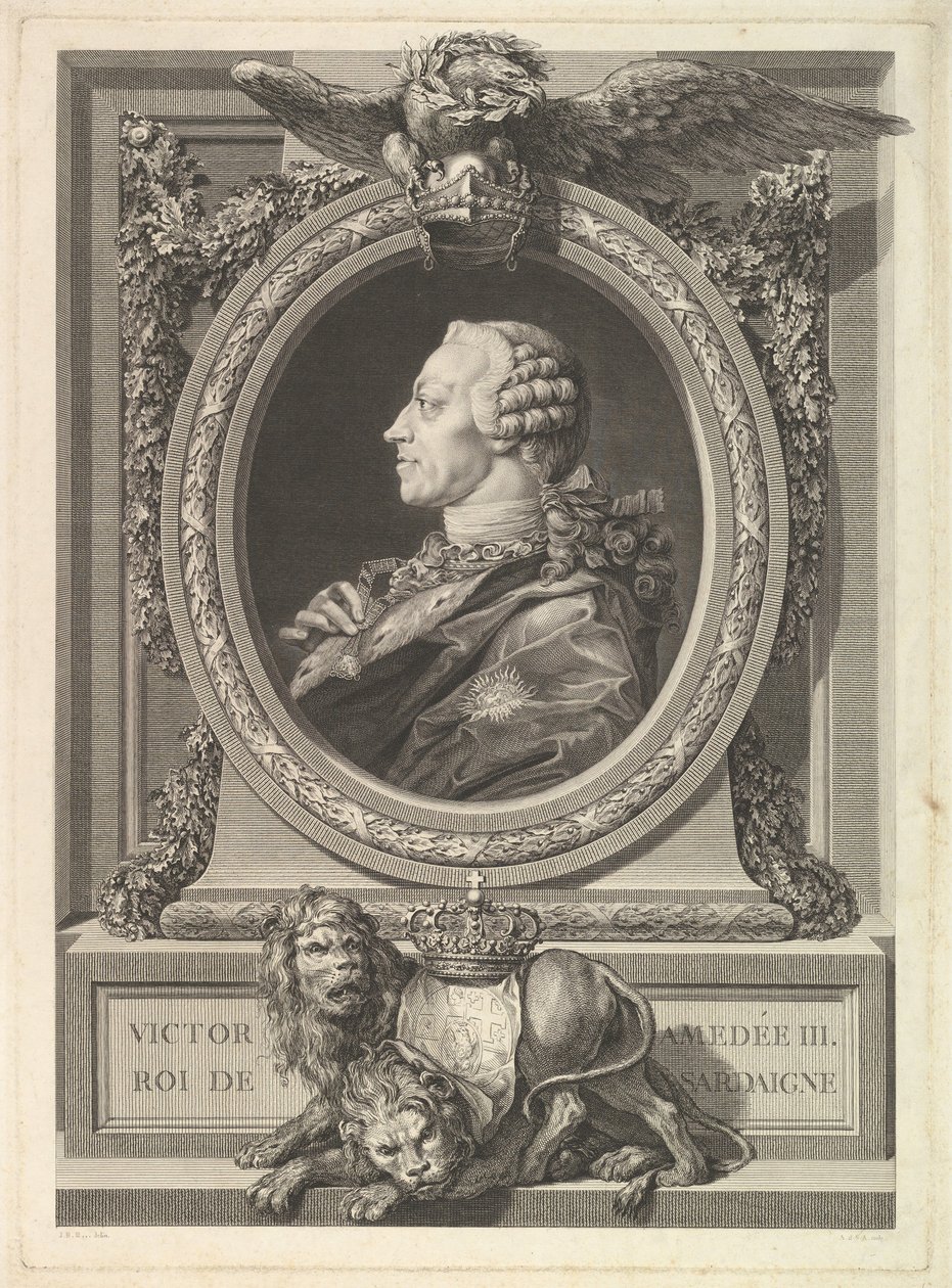 Ritratto di Vittorio Amedeo III, Re di Sardegna, 1777 da Augustin de Saint Aubin