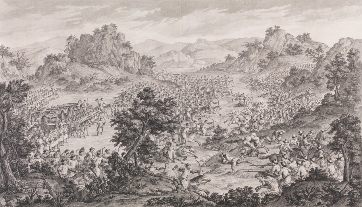 La grande vittoria di Qurman, 1770 da Augustin de Saint Aubin