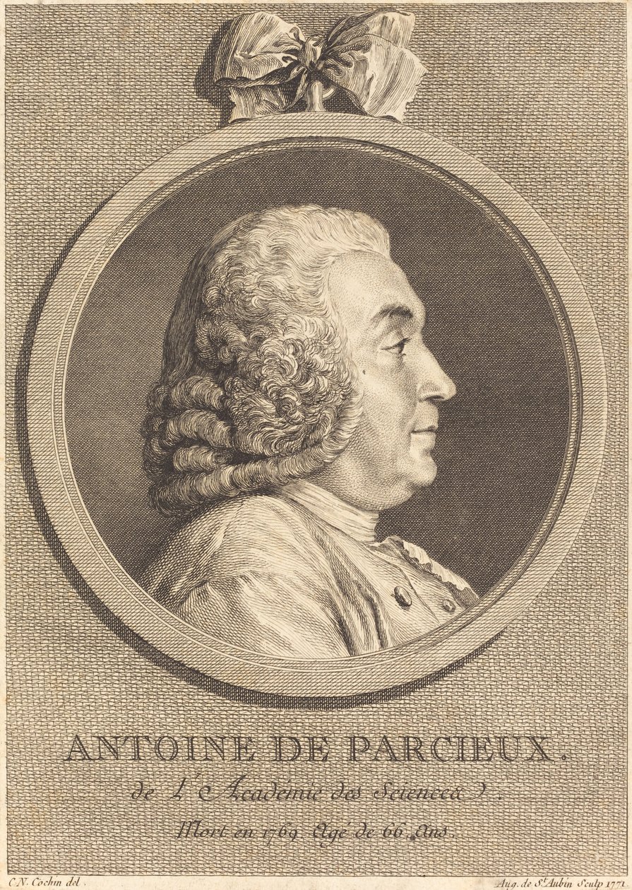 Antoine De Parcieux da Augustin de Saint Aubin after Charles Nicolas Cochin I