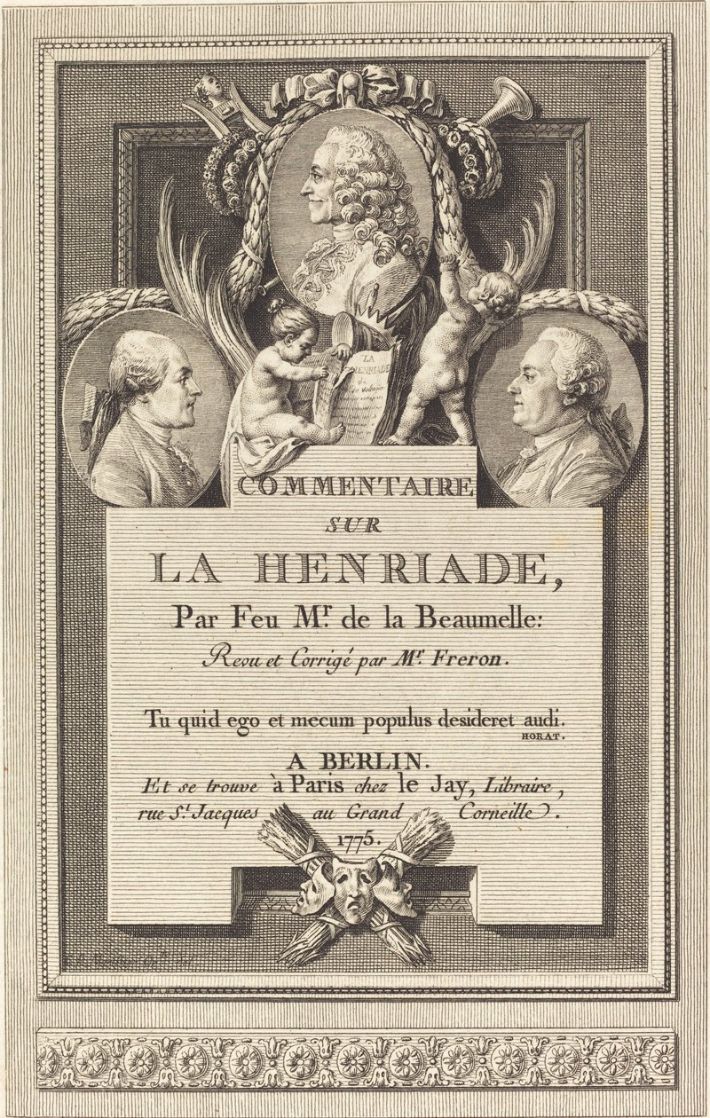Commentario sulla Henriade da Augustin de Saint Aubin after Clément Pierre Marillier