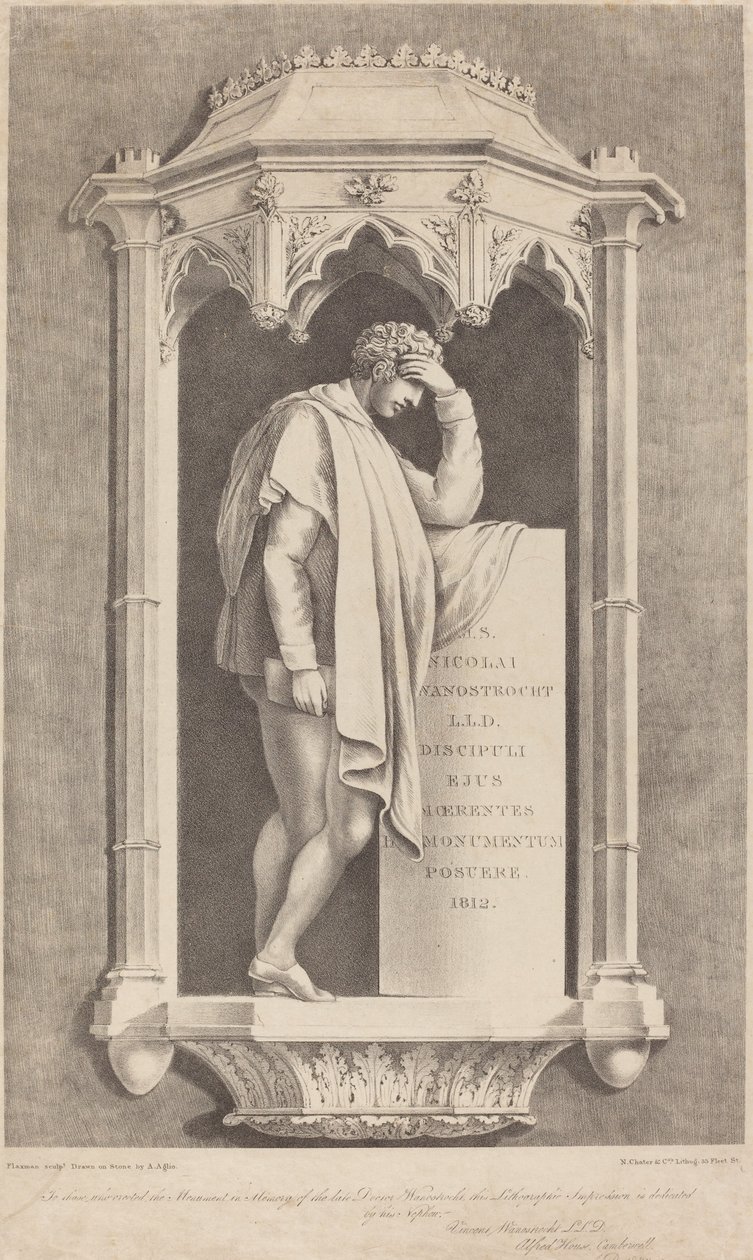 Monumento a Nicolai Wanostrocht da Augustine Aglio after John Flaxman