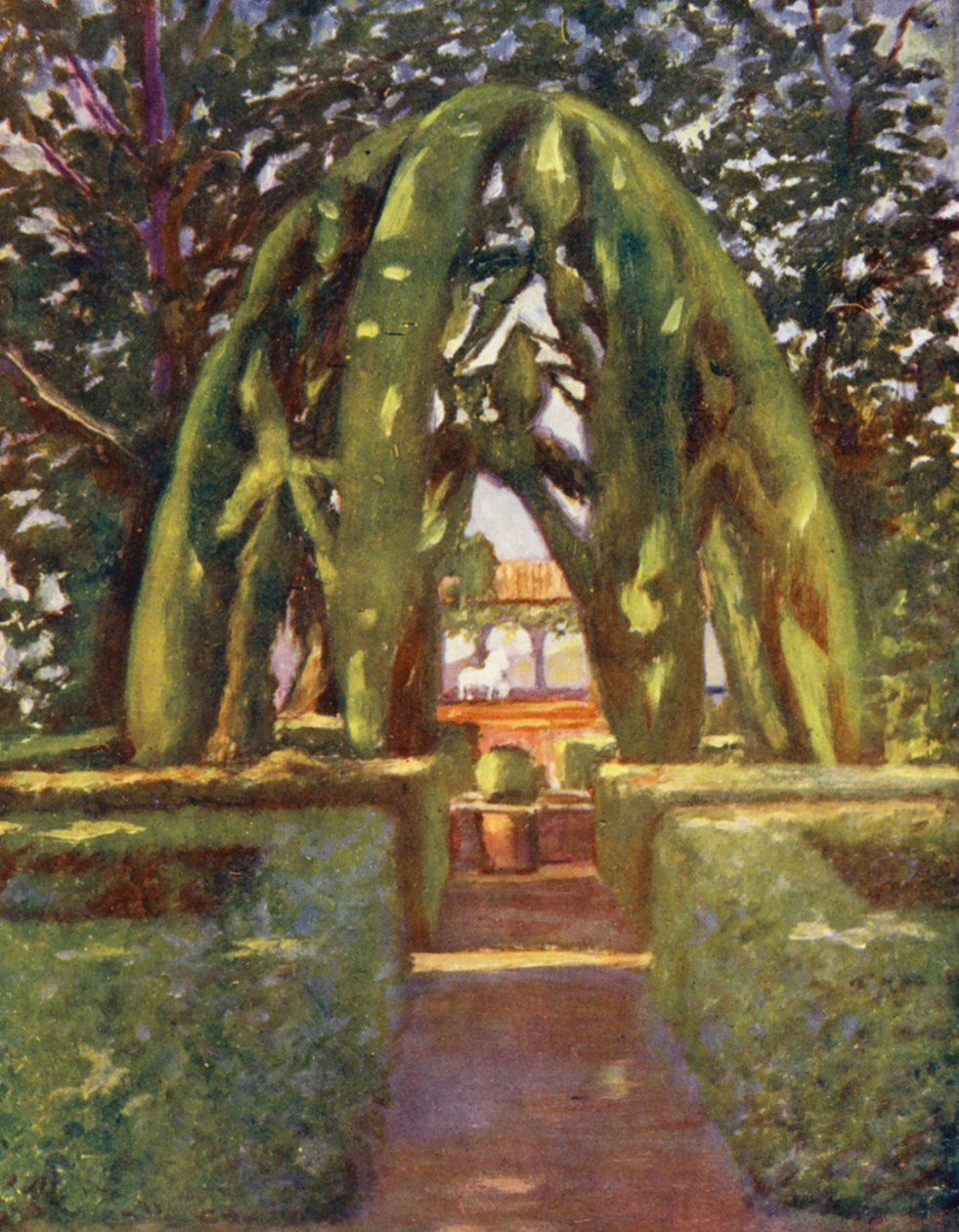 Architectura Verde, Giardini del Generalife, Granada (litografia a colori) da Augustine Fitzgerald