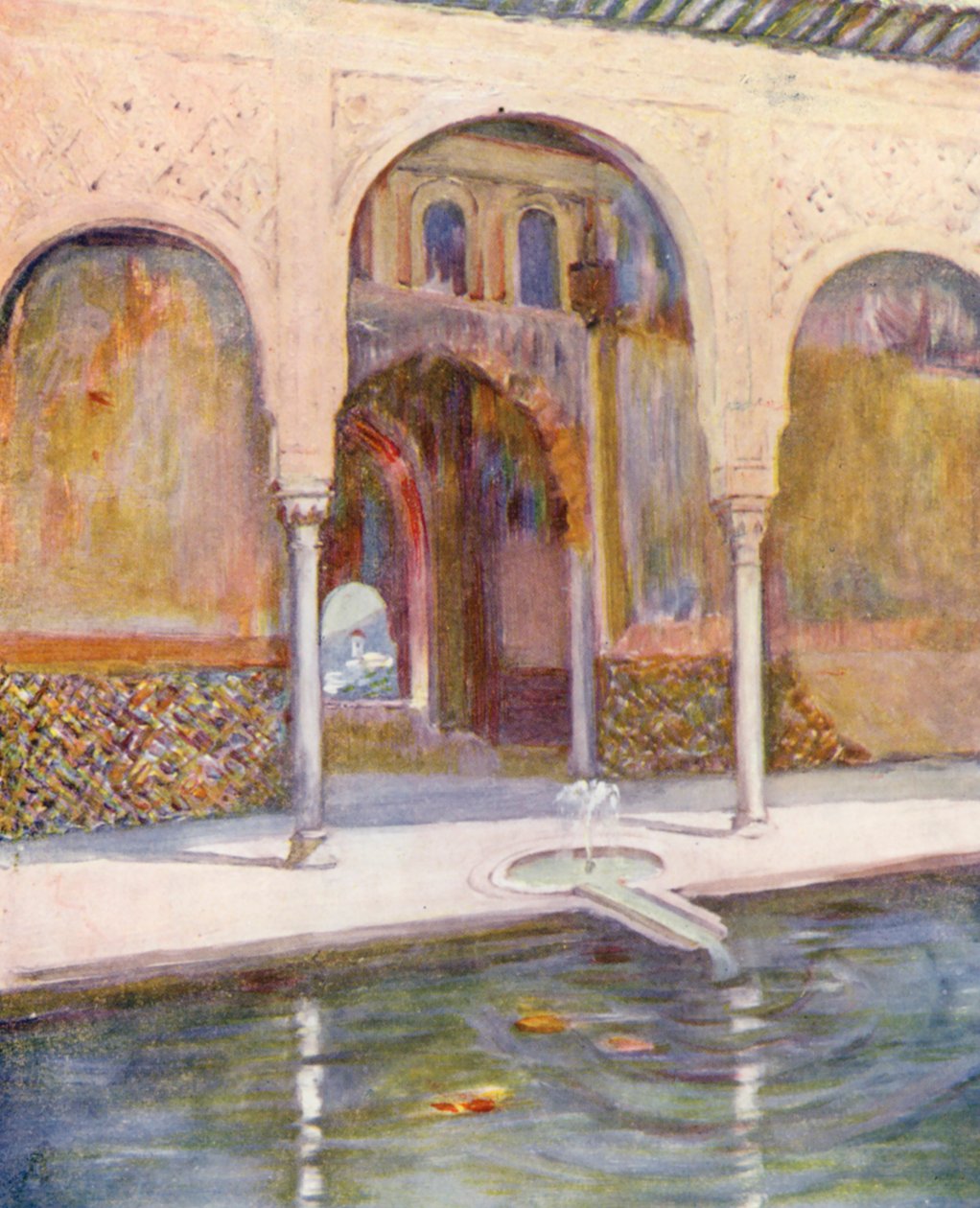 Sala degli Ambasciatori, Alhambra (litografia a colori) da Augustine Fitzgerald