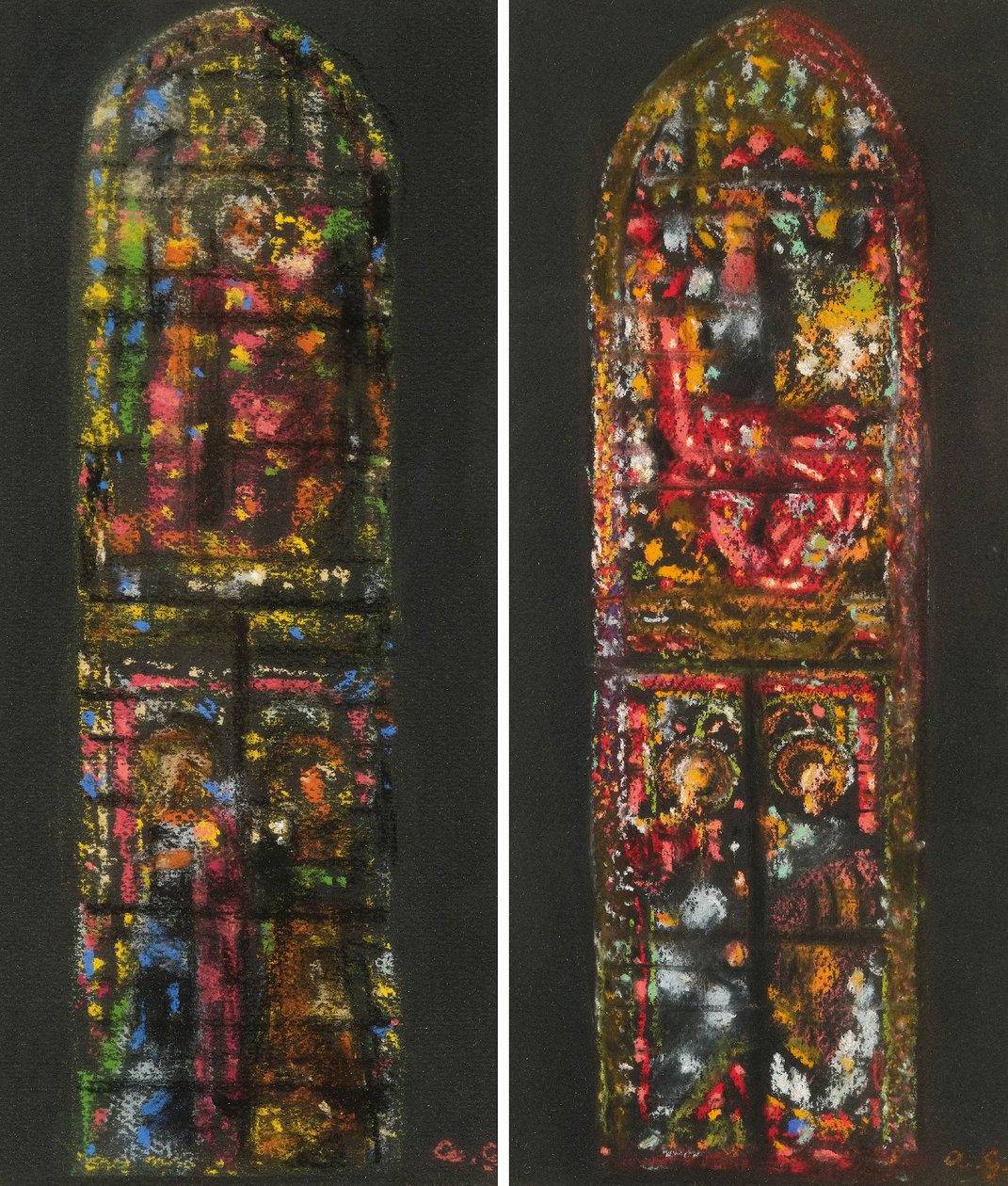 Augusto Giacometti schizza dopo una vetrata del Duomo di Firenze da Augusto Giacometti