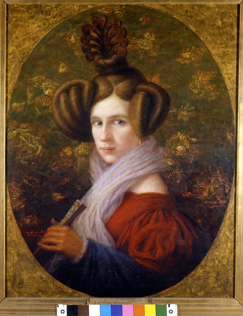 Ritratto di Margherita Barezzi (1814-1840) prima moglie di Giuseppe Verdi da Augusto Mussini