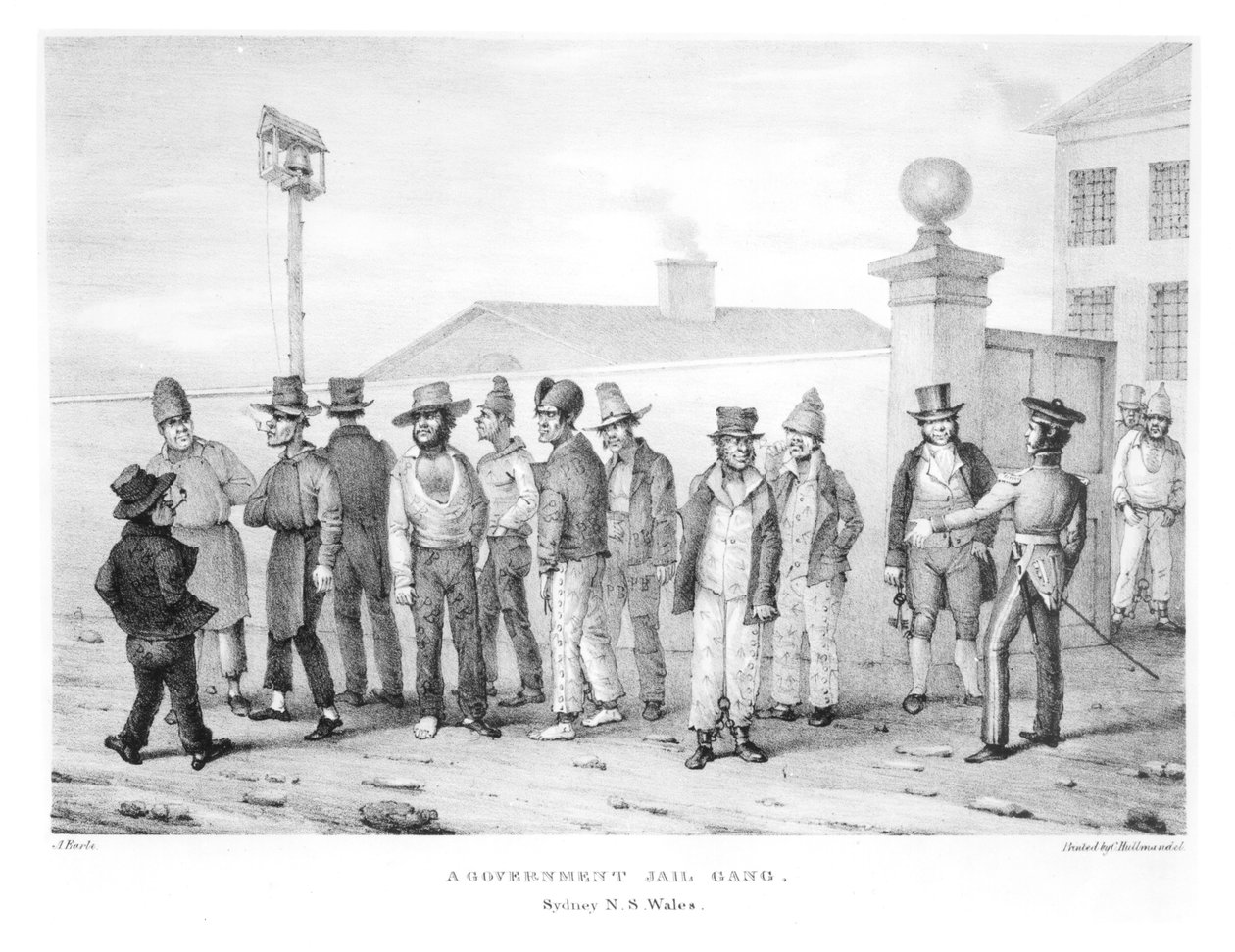 Una banda di detenuti del governo, Sydney, Nuovo Galles del Sud, XIX secolo da Augustus Earle