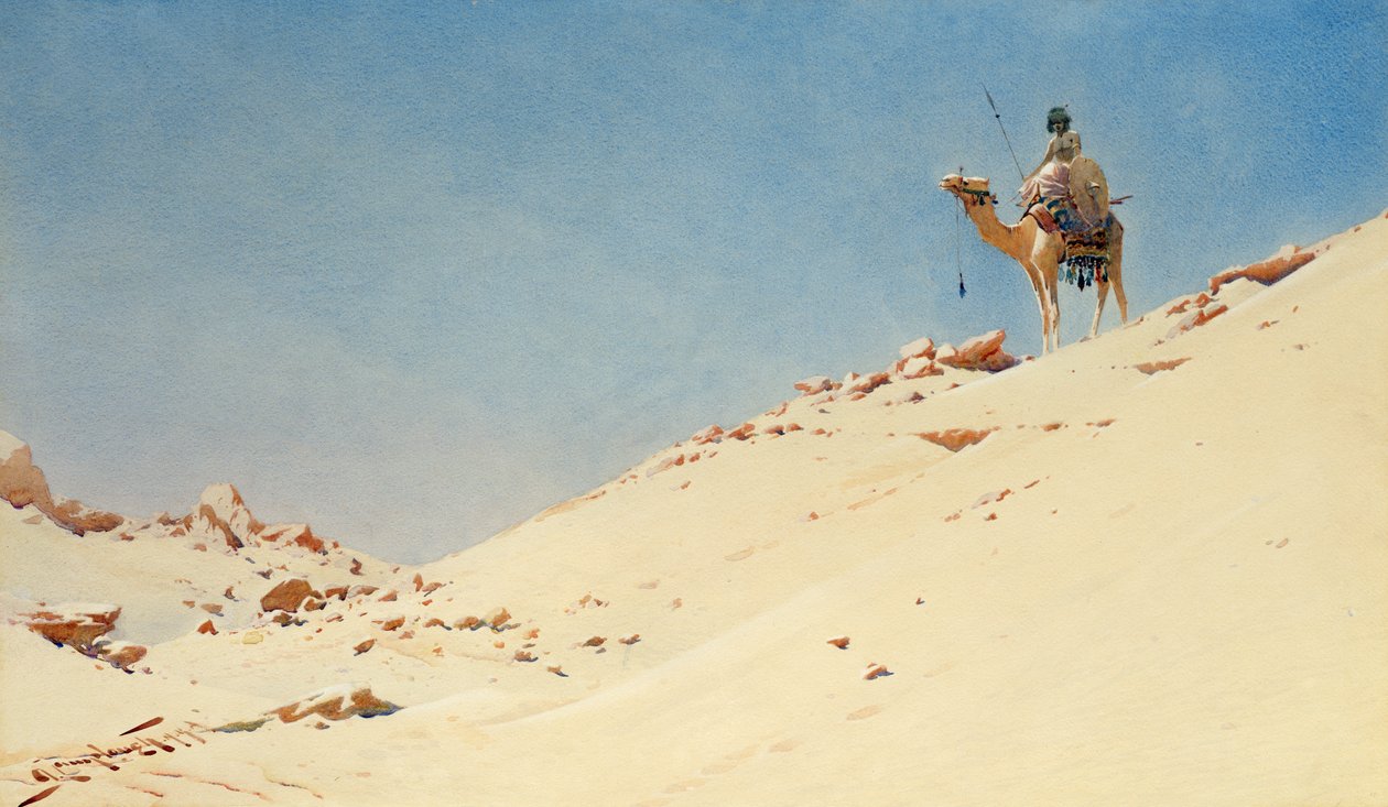 Il guerriero del deserto, c.1900 da Augustus Osborne Lamplough