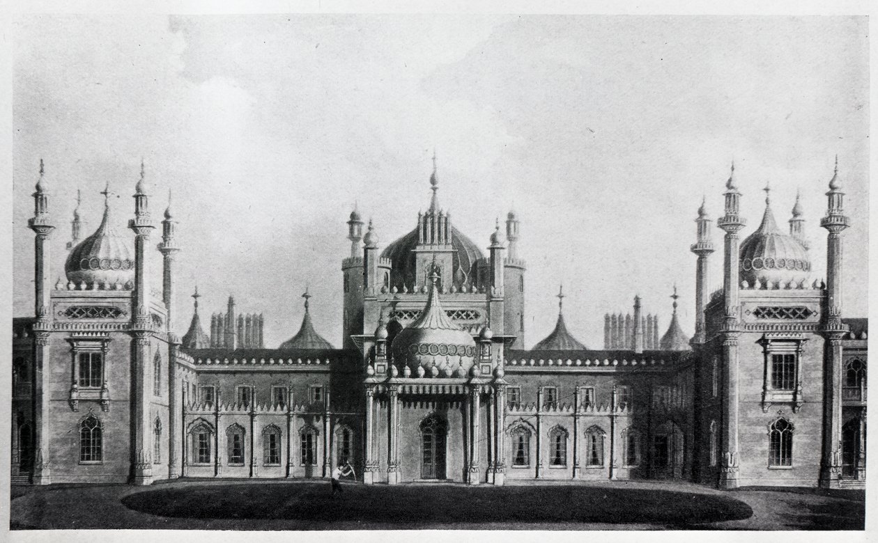 La facciata ovest del Padiglione di Brighton da Augustus Welby Northmore Pugin