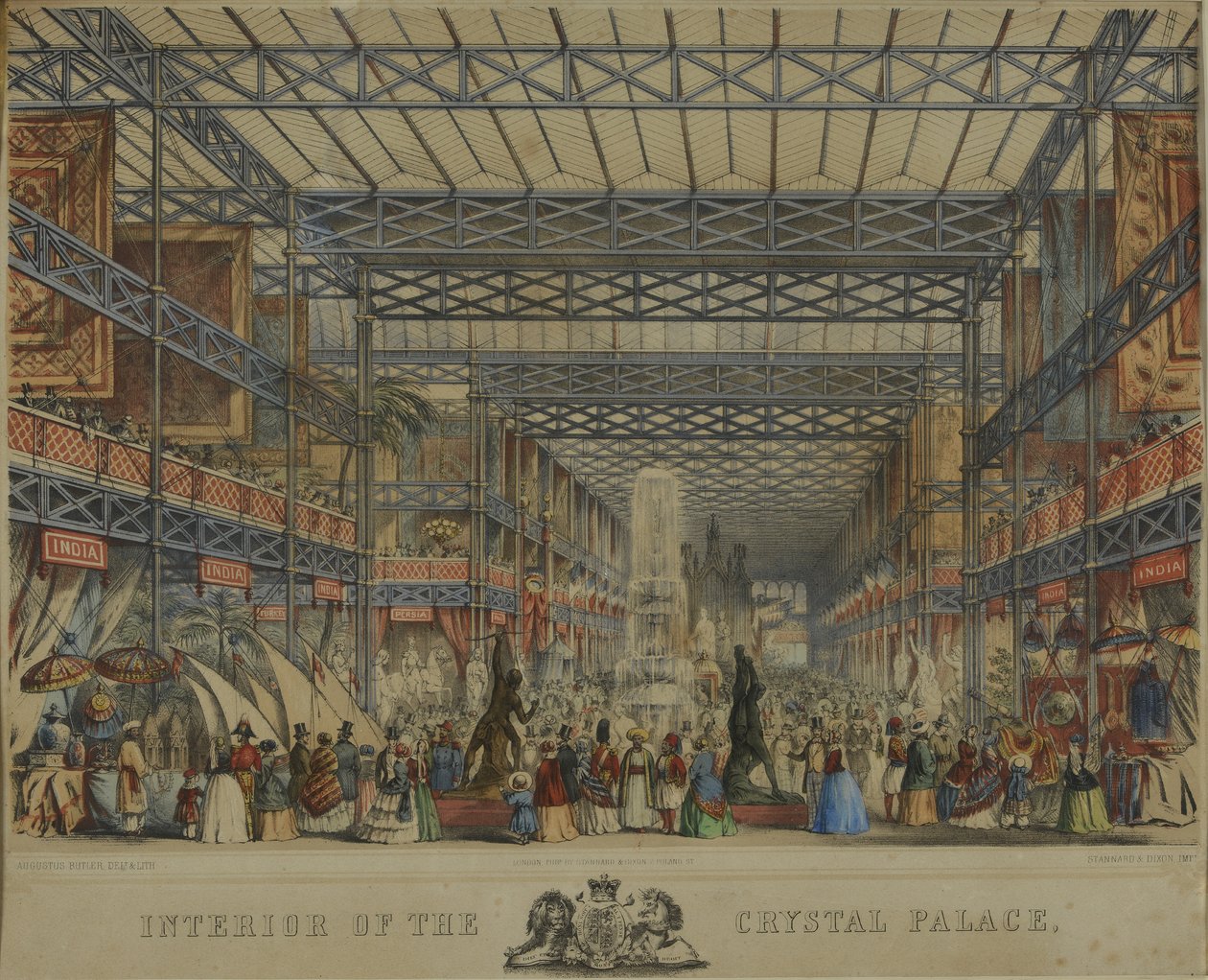 Interno del Crystal Palace, 1851 da Augustus Butler