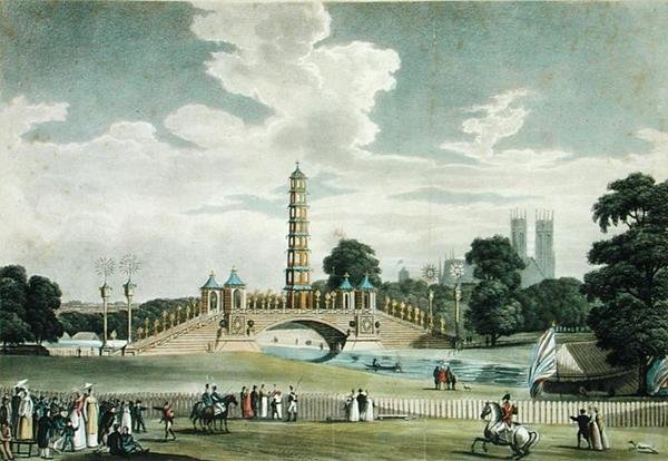 Vista del ponte e della pagoda, St. James