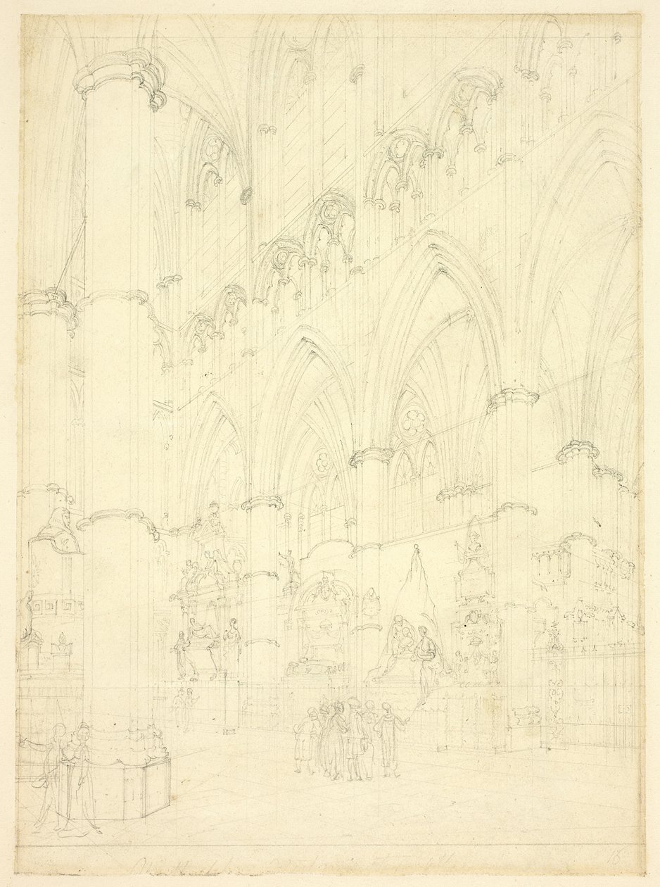 Navata Nord, Abbazia di Westminster da Augustus Charles Pugin