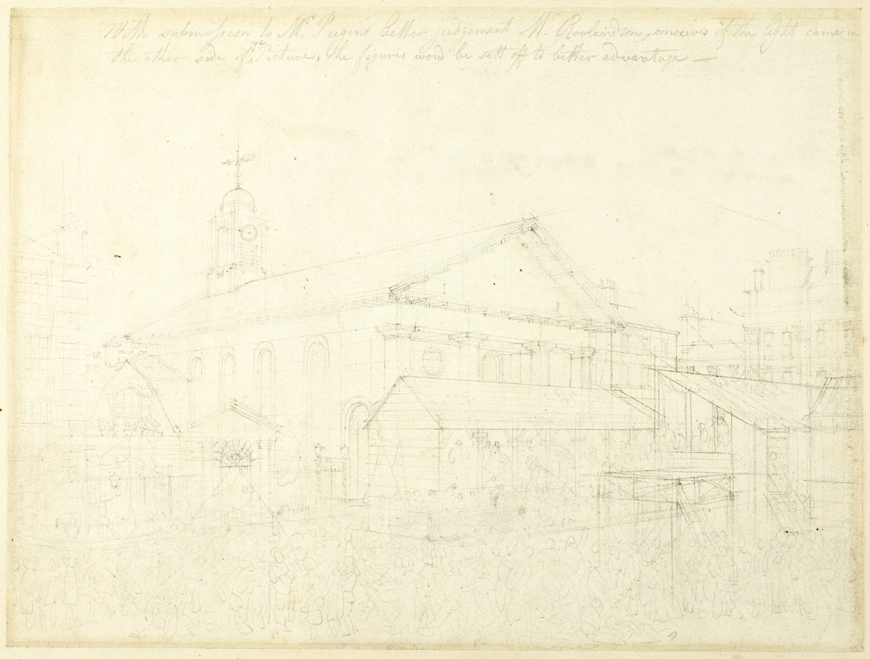 Studio per il mercato di Covent Garden, elezione di Westminster, da Microcosmo di Londra da Augustus Charles Pugin