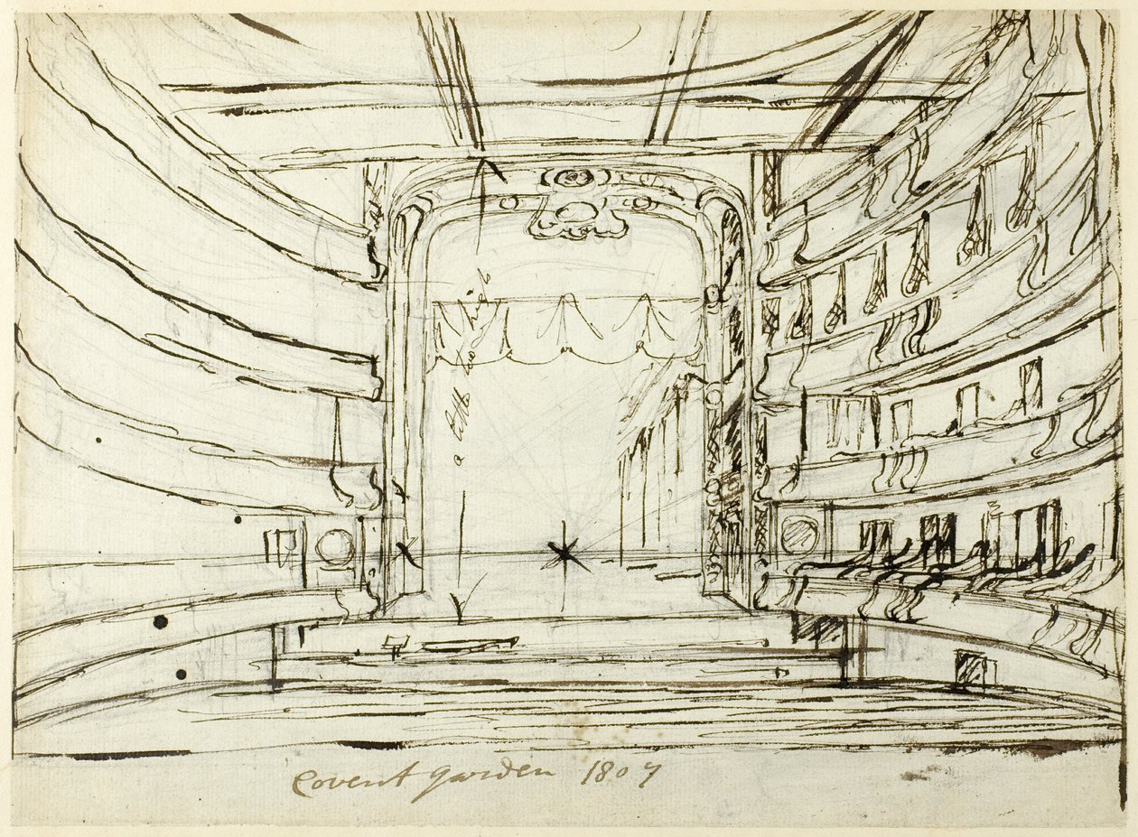 Studio per il Covent Garden Theatre, da Microcosm of London da Augustus Charles Pugin