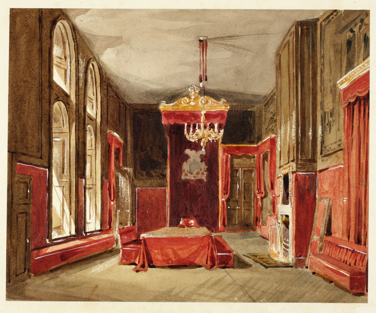 Studio per il salotto, St. James, da Microcosmo di Londra da Augustus Charles Pugin
