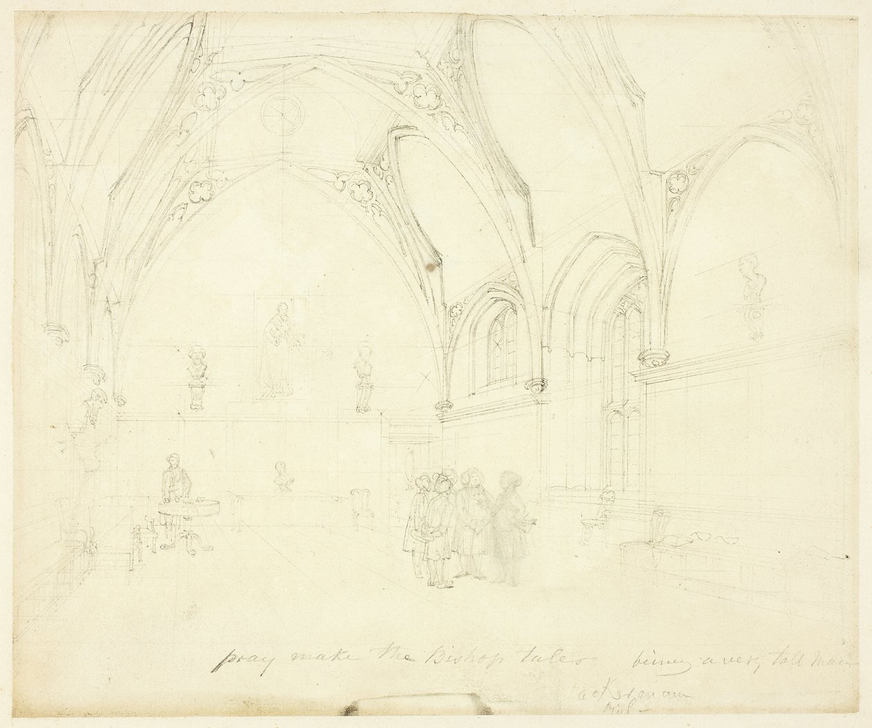 Studio per Lambeth Palace, da Microcosmo di Londra da Augustus Charles Pugin