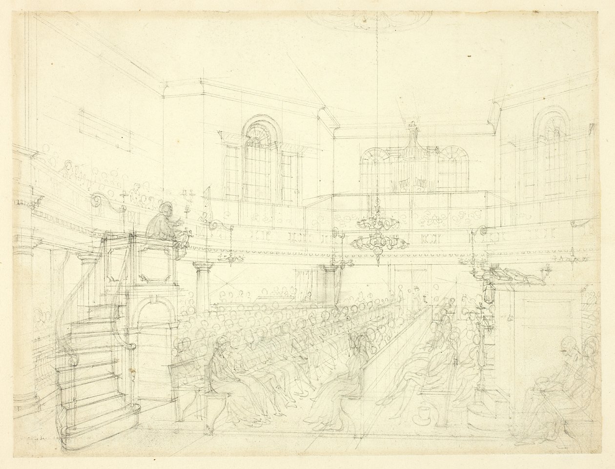 Studio per la Cappella Magdalen, da Microcosmo di Londra da Augustus Charles Pugin