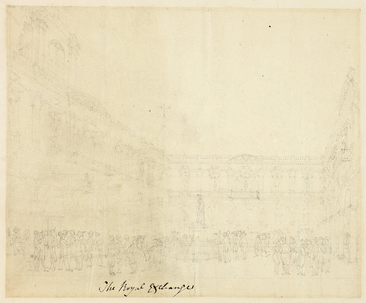 Studio per La Borsa Reale, da Microcosmo di Londra da Augustus Charles Pugin