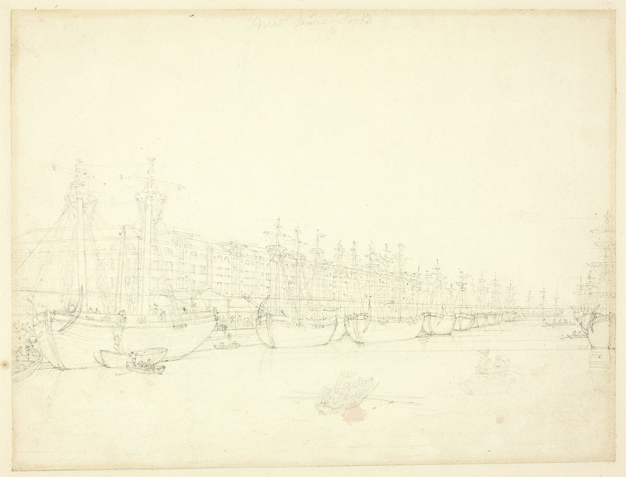 Studio per West India Docks, da Microcosm of London da Augustus Charles Pugin