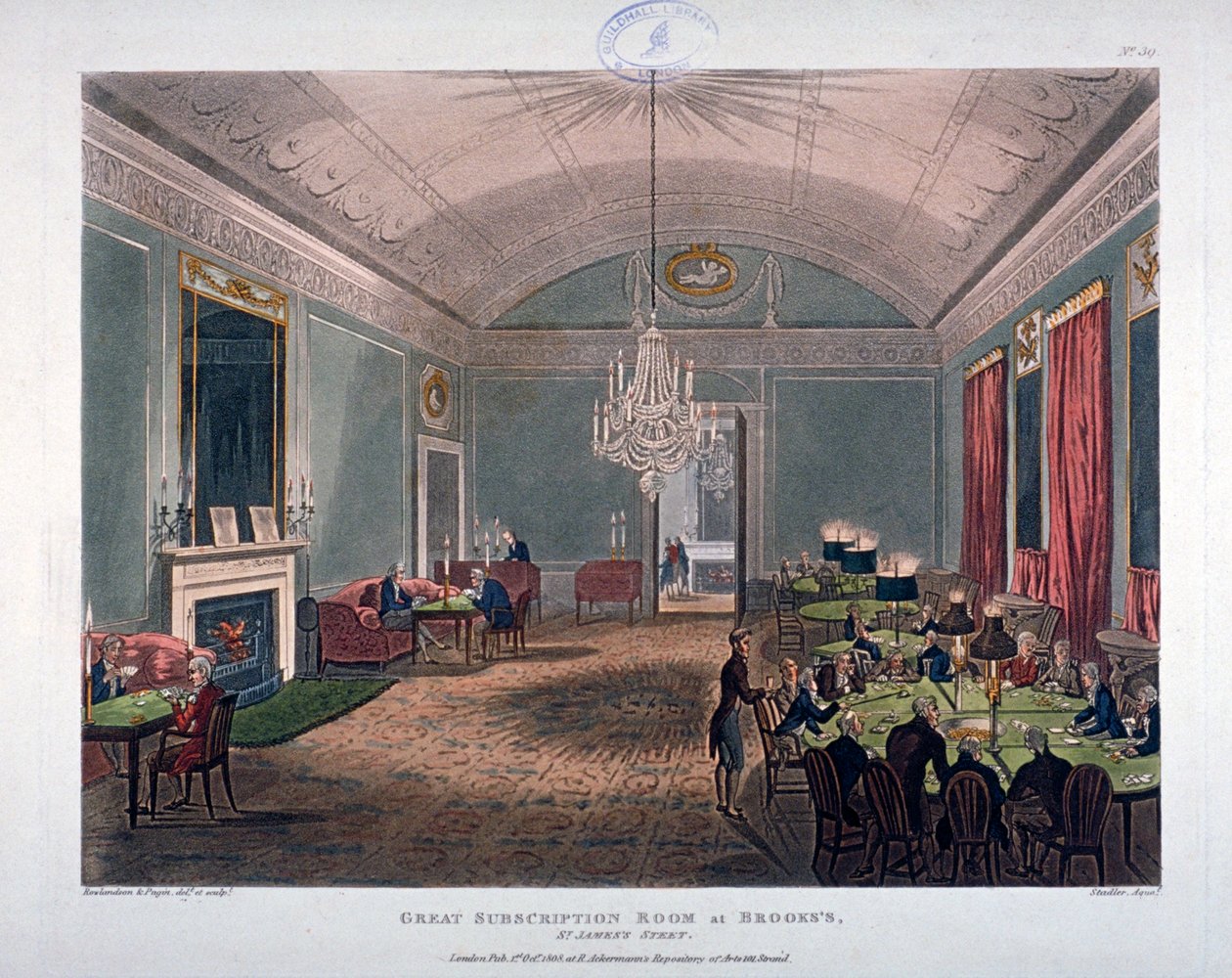 La grande sala delle sottoscrizioni, interno del Brooks
