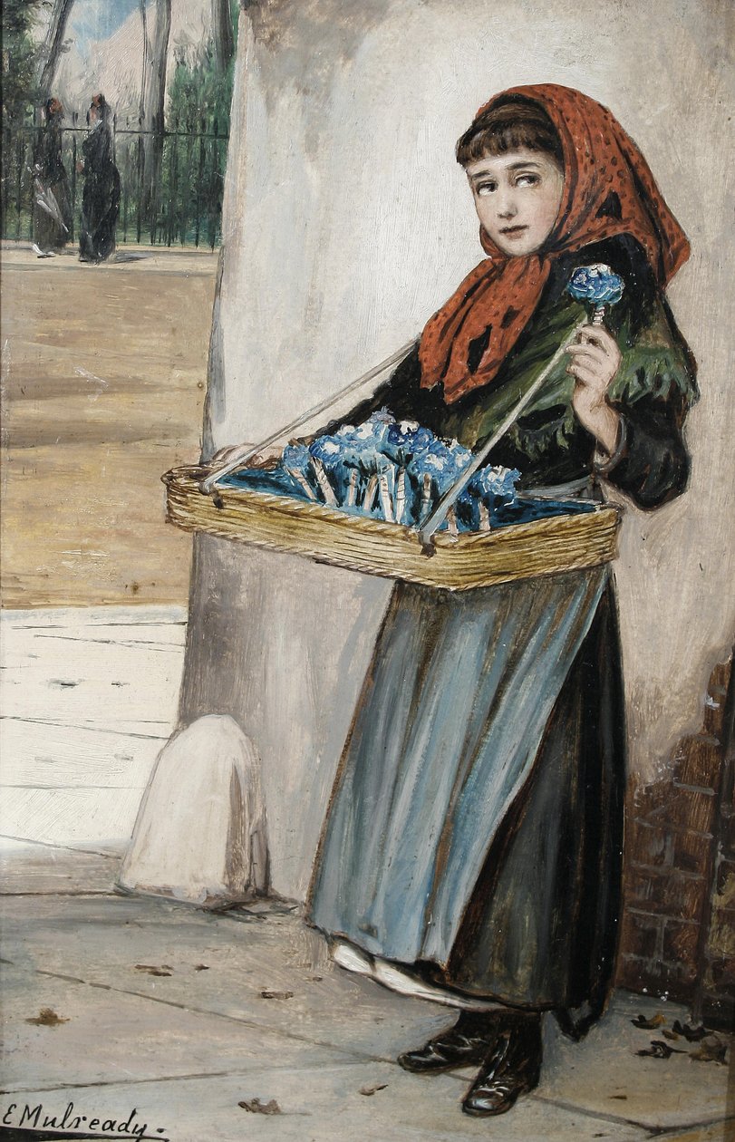 Un occhio a un acquirente atteso da Augustus Edwin Mulready
