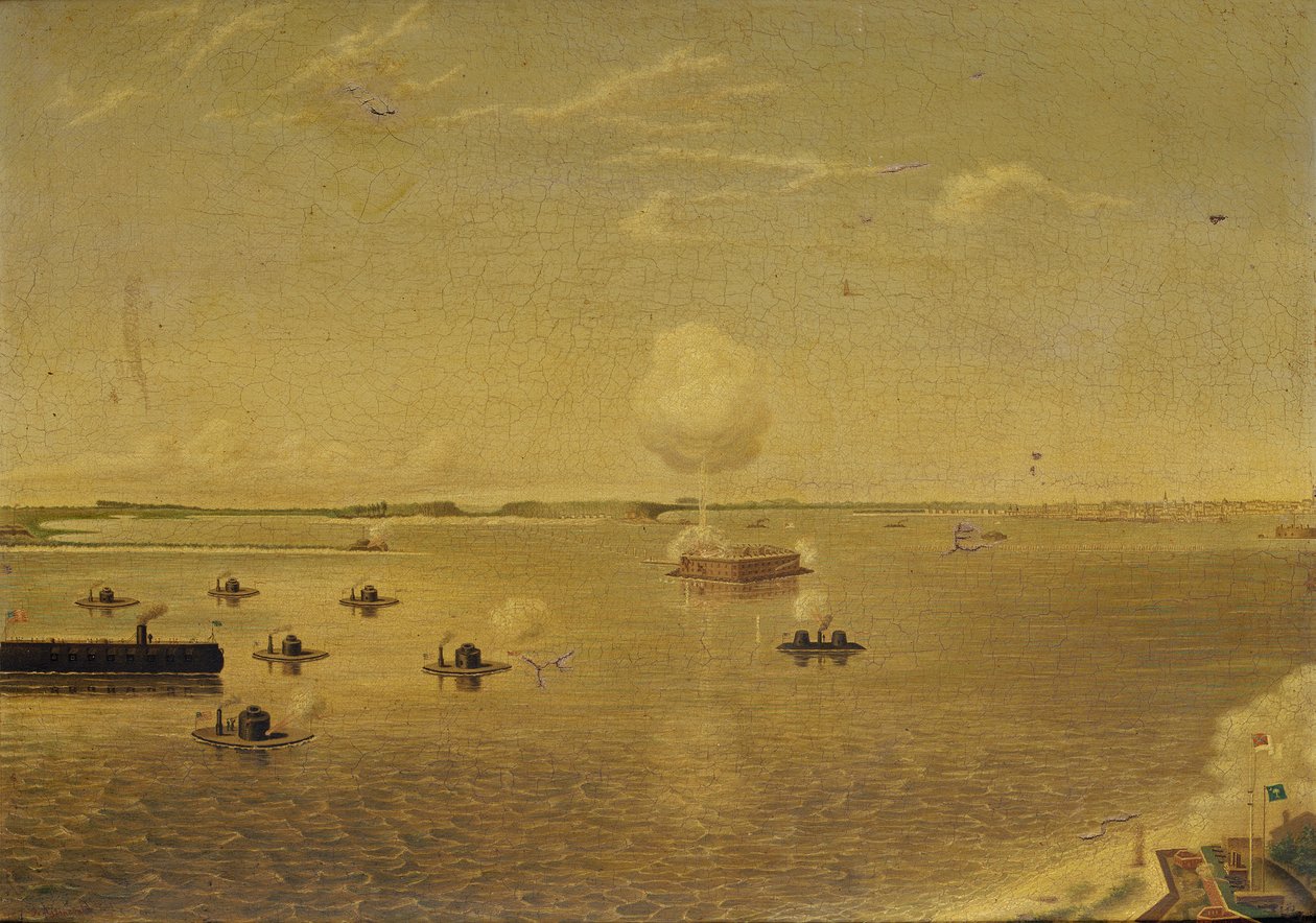 Assalto a Fort Sumter, 7 aprile 1863, c.1863 da Augustus Grinevald