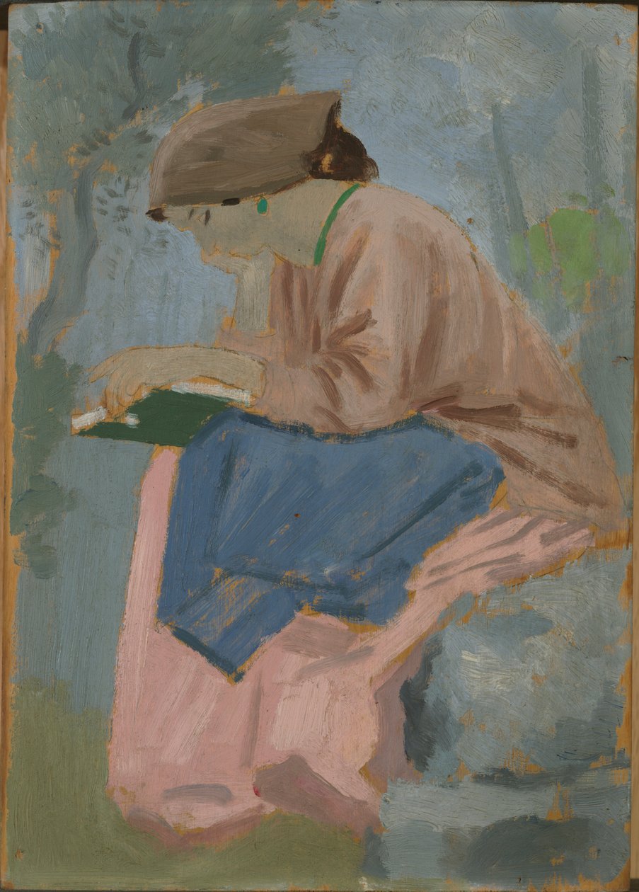Una donna che legge - Studio provenzale da Augustus John