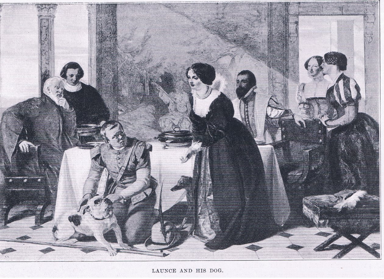Launce e il suo cane, da The Magazine of Art 1893, Cassell and Company da Augustus Leopold Egg