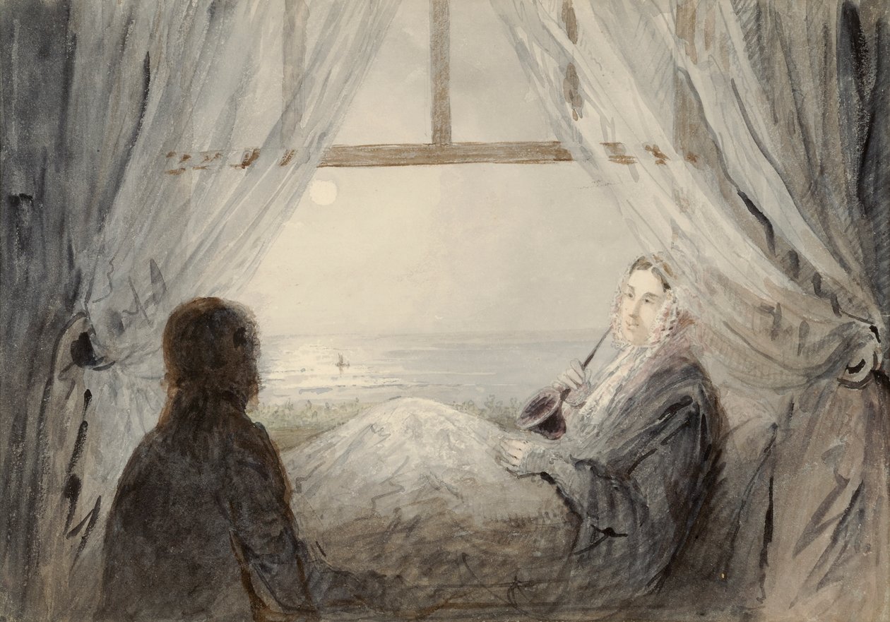 Ritratto di Harriet Martineau su un divano, 1844 da Augustus Leopold Egg