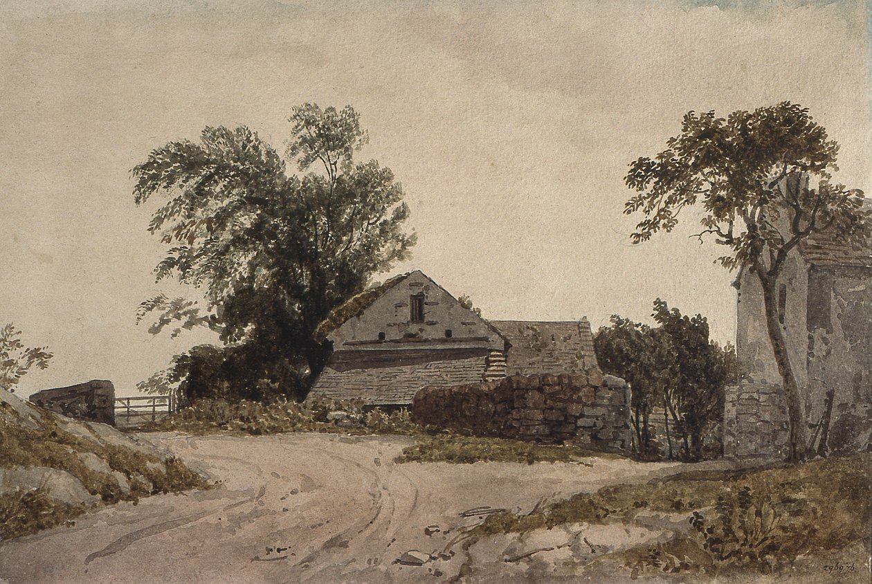 Cottage lungo la strada da Augustus Wall Callcott