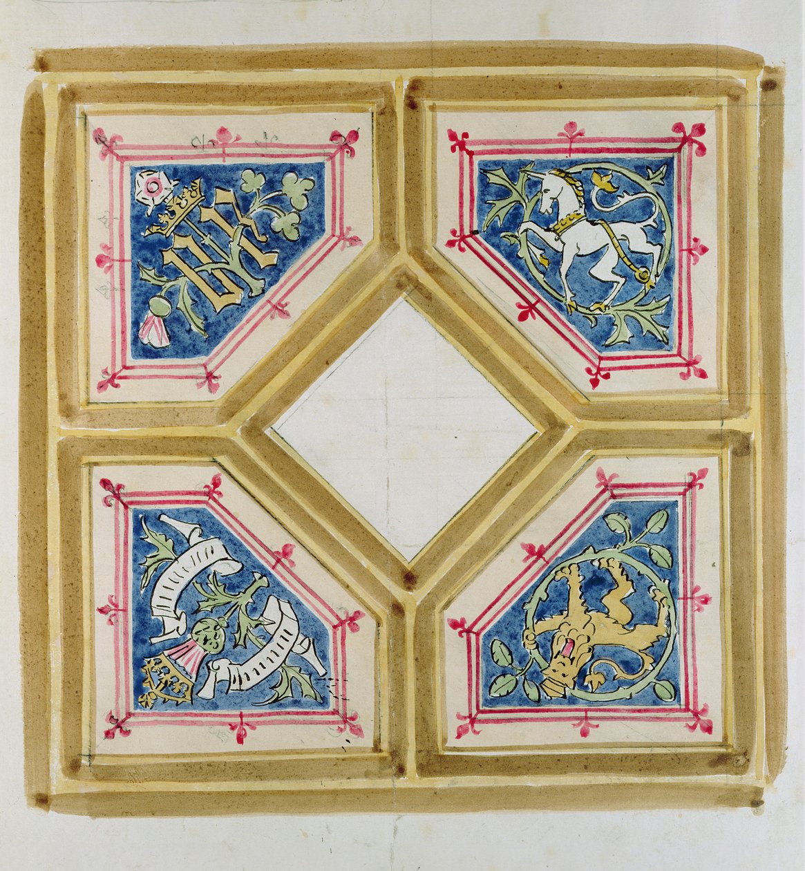 Progetto per il soffitto della Camera dei Comuni da Augustus Welby Northmore Pugin