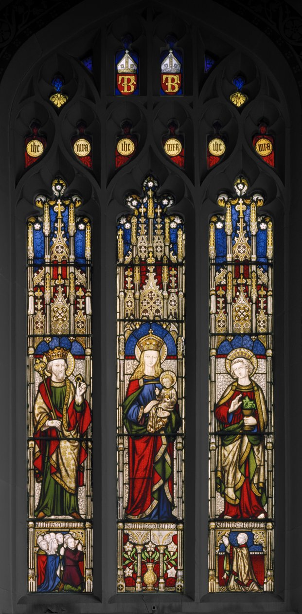 Edoardo il Confessore, Vergine e Bambino, e San Giovanni Evangelista, 1846 da Augustus Welby Northmore Pugin