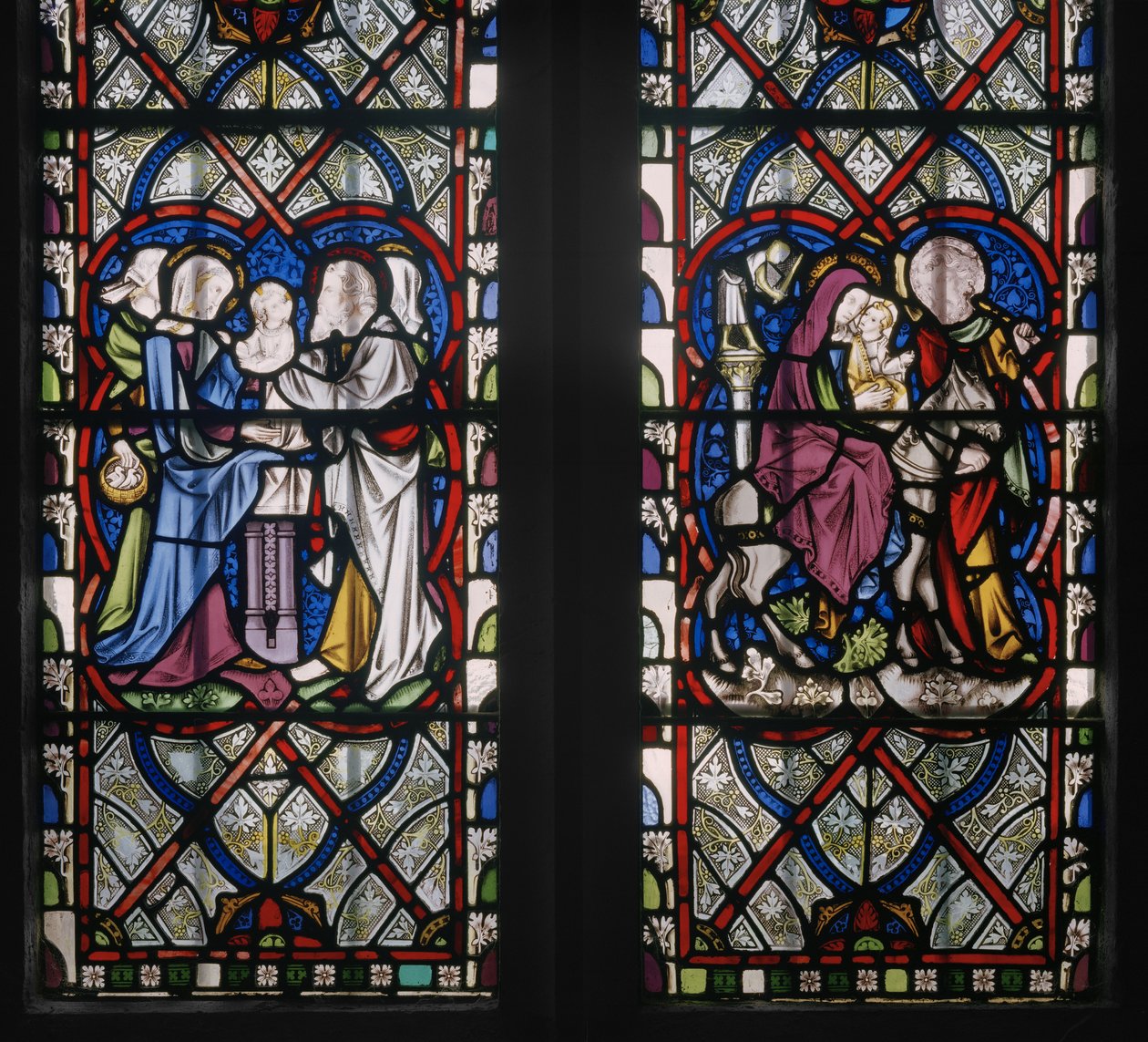 Finestra della Cappella della Madonna con Scene della Vita della Vergine (dettaglio) da Augustus Welby Northmore Pugin