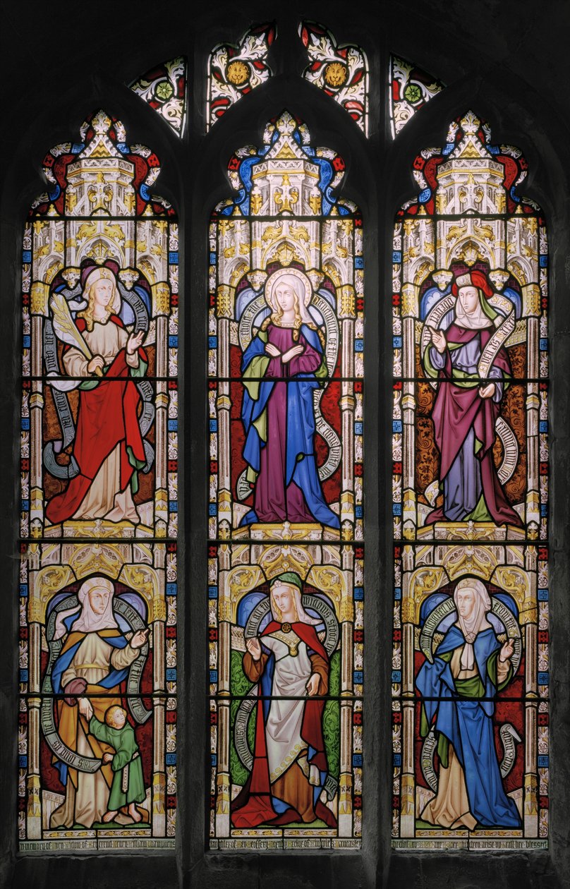 Ruth, la Vergine Maria, Sara, Anna, Dorcas e Anna da Augustus Welby Northmore Pugin