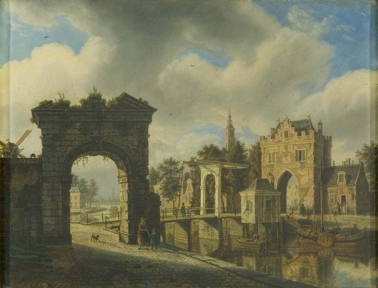 Scena di Canale con Ponte Levatoio da Augustus Wijnands